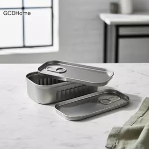 GCDHome Sáng Tạo Hộp Thiếc Phong Cách Cá mòi Hộp Đựng Đồ Nhỏ Di Động Lưu Trữ HOT