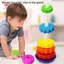 MJnmc Montessori Đồ Chơi 1 Bộ Trẻ Em Quay Cầu Vồng Bánh Răng Staing Tháp Pháo Động Cơ Huấn Luyện Kỹ Năng Mầm Non Quà Tặng Cho Bé Trai Và Bé Gái Mới