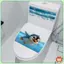 Không Hư Tổn Bề Mặt Chim Cánh Cụt Dễ Thương Nhà Vệ Sinh Stier Tự Dính Sóng Đại Dương Chống Thấm Nước Có Thể Tháo Rời Cho Phòng Tắm Nắp Bồn Cầu & Bể