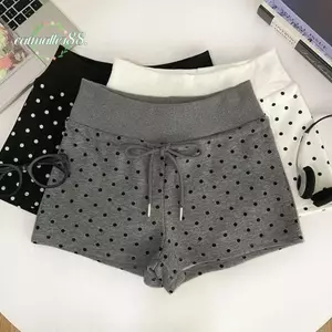 CATMALLER88 Quần Short Nữ, Quần Short Chấm Bi Cao Cấp Chấm Bi, Trang Phục Thường Ngày Nhẹ Slim Fit Mềm Quần Short Tập Yoga Mặc Hàng Ngày