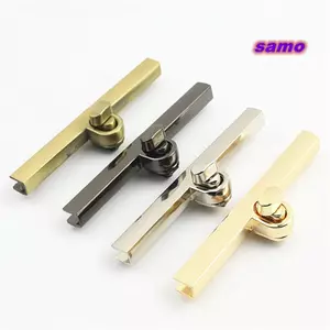 Móc khóa túi SAMO, Thiết kế khóa xoắn kim loại Khóa xoay, Khóa xoắn hình vàng thời trang Làm ví