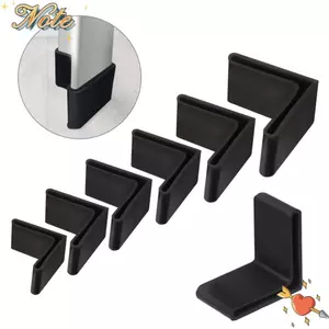 NOTE1 4 Miếng Lót Chân Có Rãnh Góc Thanh Sắt Giường Loại L Kệ Bảo Vệ Tay Cao Su