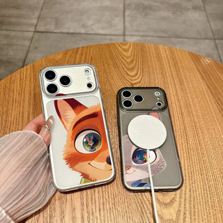 Ốp lưng hình cáo và thỏ dành cho iPhone 11/12/13/14 ProMax/15/16/17/7/8Plus/XR/X/XS Max