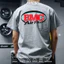 Áo thun ngắn tay Cotton cao cấp 100% dáng rộng đơn giản cổ điển in logo đầu máy cổ tròn Áo thun thoải mái