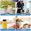 MAKY Hộp Đựng Đồ Uống 4 Chai Nước Trái Cây 120ml Trống Cà Phê Trong Suốt Milktea Vuông Chai Nhựa Có Nắp VN