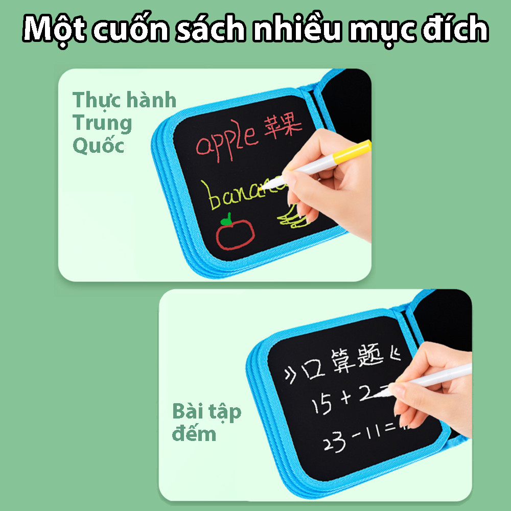 Sách Vẽ Tô Màu Xóa Được Kèm Bút Màu Cho Bé 10 Trang Với 6 Màu Đồ Chơi Montessori Tranh Vẽ Tô Màu Cho Bé