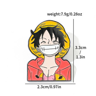 3 Cái / bộ Hoạt Hình Anime Một Mảnh Kim Loại Huy Hiệu Luffy Hợp Kim Dầu Nhỏ Giọt Thổ Cẩm Ba Lô Mũ Trang Trí Pin