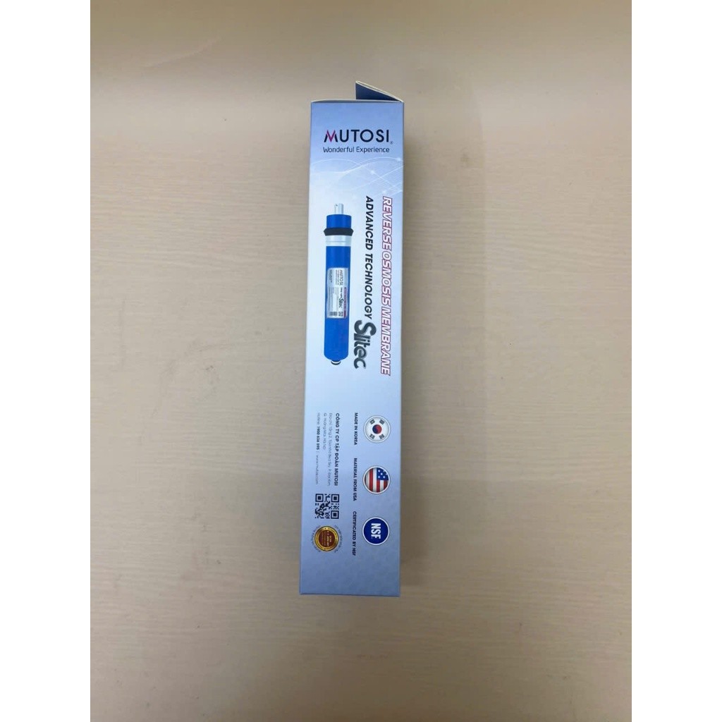 Loại Lọc Nước Số 4 Màng RO Mutosi Loại 100GPD Giúp Loại Bỏ Vi Khuẩn Đến 99,99% Và Các Chất Hữu Cơ, Chất Rắn Hòa Tan,..
