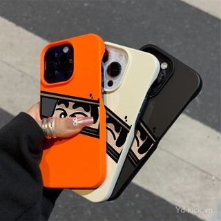 Trộm Shin-Chan Tối Giản Hoạt Hình Vui Nhộn Phong Cách Mới Nửa Gói Mềm Thích Hợp Cho iPhone 16promax 14pro 13 12pro 15plus 11 14 16 15pro 12 13promax 11promax Vỏ Điện Thoại Chống Sốc