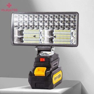 < zhuliye789 > Dành cho đèn LED làm việc pin Li-ion 18V Đèn pin 3 / 4 Inch Đèn lũ khẩn cấp di động Đèn cắm trại