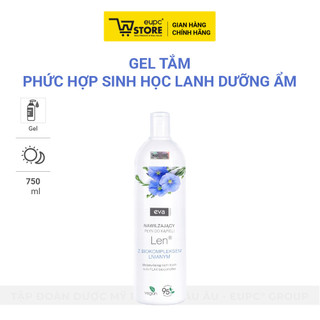 Gel Tắm Phức Hợp Sinh Học Lanh Hỗ Trợ Duy Trì Độ Ẩm Của Da, Làm Mềm Mịn Da Eva Natura 750ml