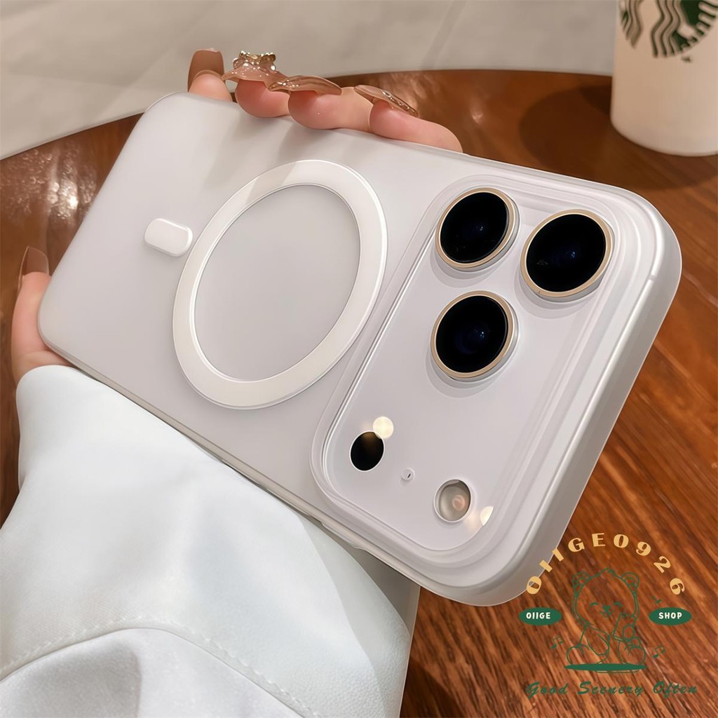 【 Ốp lưng iPhone17 】 Vỏ điện thoại từ tính mờ siêu mỏng iPhone 17 Pro Max 16 15 cho vỏ iPhone PC Vỏ cứng chống sốc