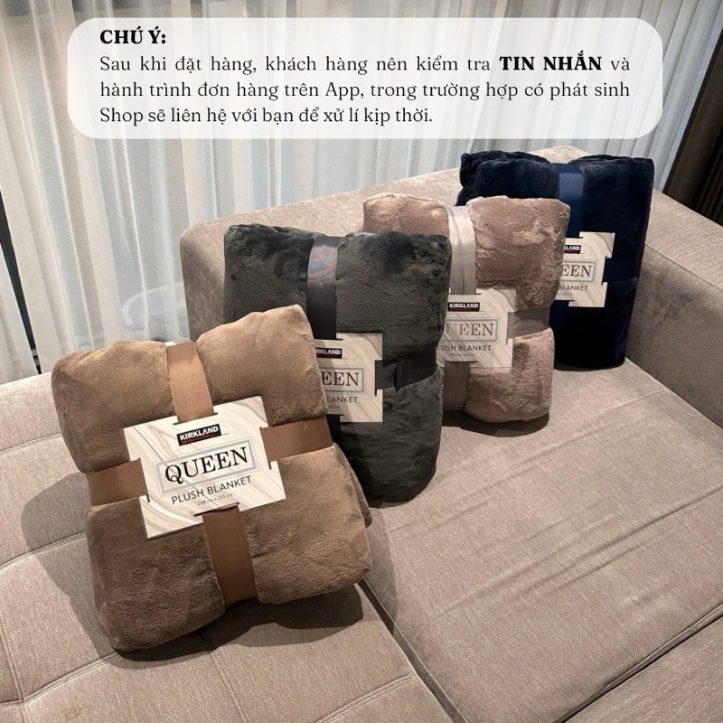 Chăn Kirkland, Moncler chăn tuyết, chăn lông cừu Memminbedding Luxury, chăn du lịch, chăn thu đông dày dặn - CH153