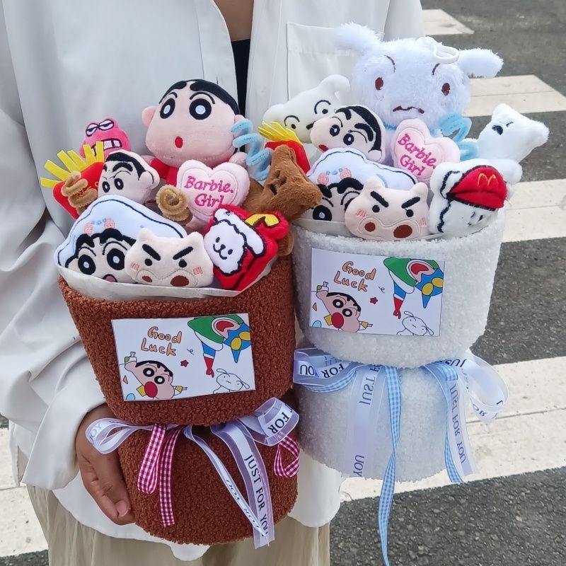 Hoạt Hình Crayon Shin-chan Sang Trọng Búp Bê Đồ Chơi Thú Nhồi Bông Sáng Tạo Bó Hoa Lễ Tình Nhân Giáng Sinh Tốt Nghiệp Quà Tặng Sinh Nhật