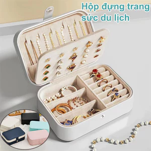 Hộp đựng trang sức du lịch - hộp đựng nữ trang cao cấp,Có Ngăn Tiện Lợi, Hộp Nữ Trang Bọc Da Sang Trọng