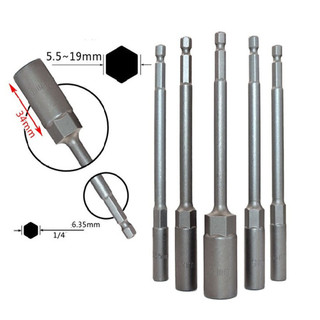 Khẩu Chụp Bulong Lắp Nhanh 150mm - Cho Máy Khoan & Bắn Vít Chân 6 Giác 5.5-19mm
