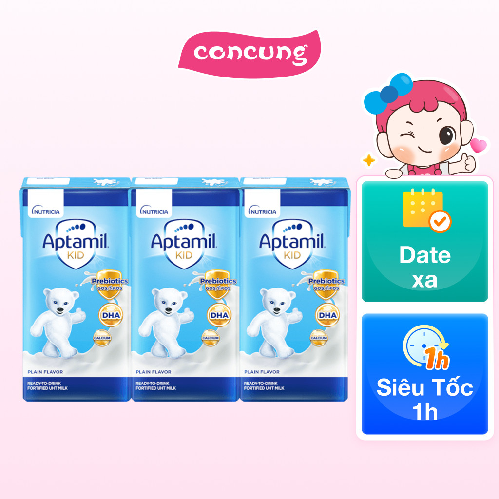 Thùng Sữa dinh dưỡng pha sẵn Aptamil Kid 110ml, lốc 3 hộp (Từ 1 tuổi)