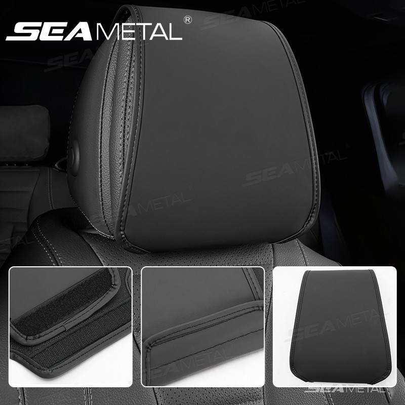 SEAMETAL Ghế Ngồi Ô Tô Tựa Đầu Bảo Vệ Bao Túi Bảo Quản Da PU Bền Xe Cổ Gối Ô Tô Ô Tô Chống Bụi Chống Trầy Xước Đa Năng
