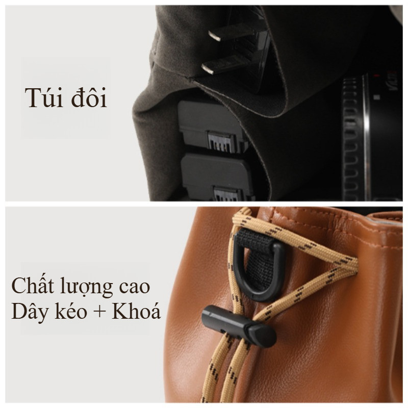 Túi đựng máy ảnh Fuji,Túi lót Mirrorless,Kèm dây đeo chéo,Cho Máy Ảnh Canon/Nikon/Fuji/Sony