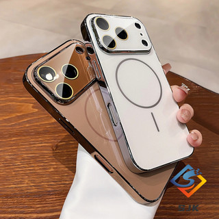 Mới 17 Series Matte Họa Tiết Từ Tính AG Ốp Lưng Điện Thoại IPhone 17 Pro Max Air 12 13 14 15 16 Pro Max Vỏ Cứng Mạ Bảo Vệ Ống Kính