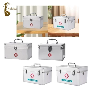 Hộp sơ cứu Bộ dụng cụ sơ cứu Khung hợp kim nhôm Hộp lưu trữ đa chức năng cho cắm trại Mỹ phẩm Ô tô nơi làm việc Đi bộ đường dài