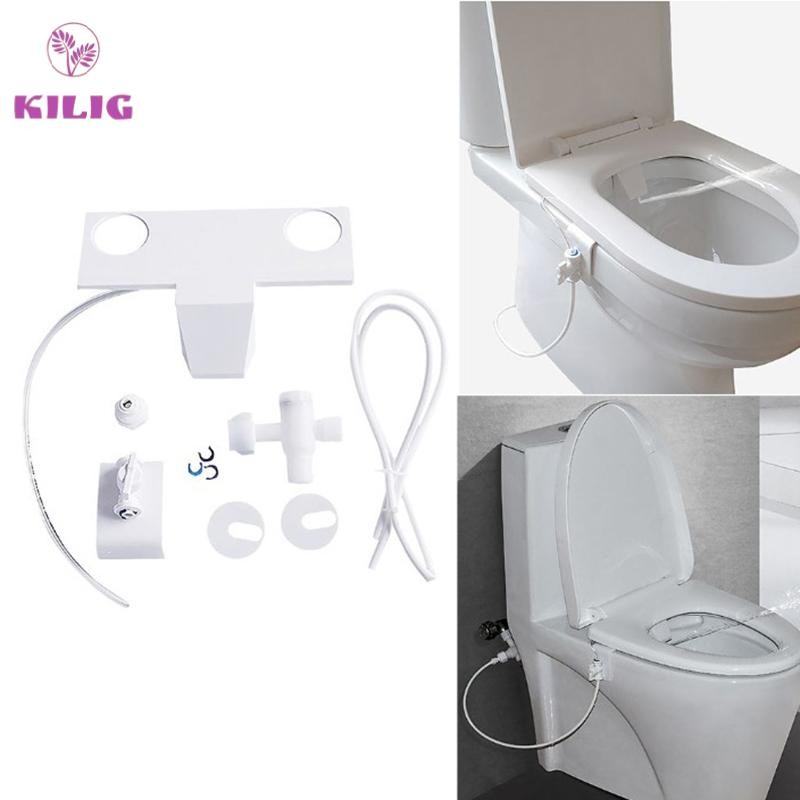 Bộ vòi xịt nước không dùng điện gắn bồn cầu nhà tắm tiện lợi