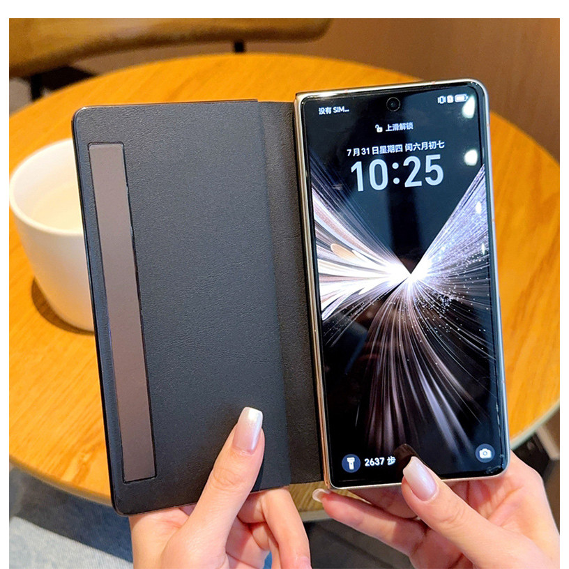 Thích hợp cho Honor MagicV5 Vỏ Điện Thoại Bao Gồm Tất Cả Giá Đỡ Chống Sốc Phong Cách Mới Honor Magicv5 Flip Từ Tính Da