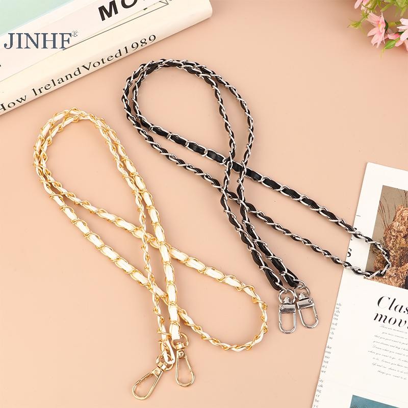 JINHF Dây đeo túi thay thế 120cm, dây xích da cho túi đeo vai, phụ kiện DIY cho nữ