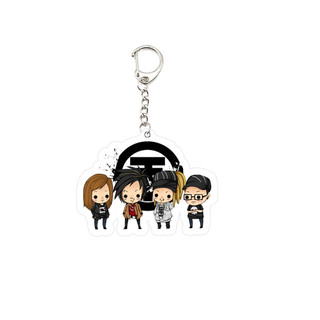 Acrylic Tokio Hotel  Keyring Chains Popular Singer Bill Tom Kaulitz KeyChain Pendant KeyRing for Accessories Bag F