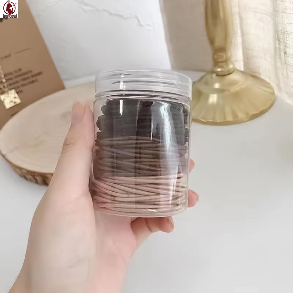 100 Dây Buộc Tóc Nữ Màu Đen Mềm Mại, Phù Hợp Với Tóc Xoăn Dày, An Toàn Cho Tóc