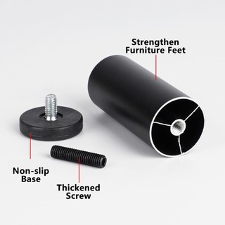 LOVIVER 4 chân nội thất hợp kim nhôm điều chỉnh, nâng cho sofa/bàn