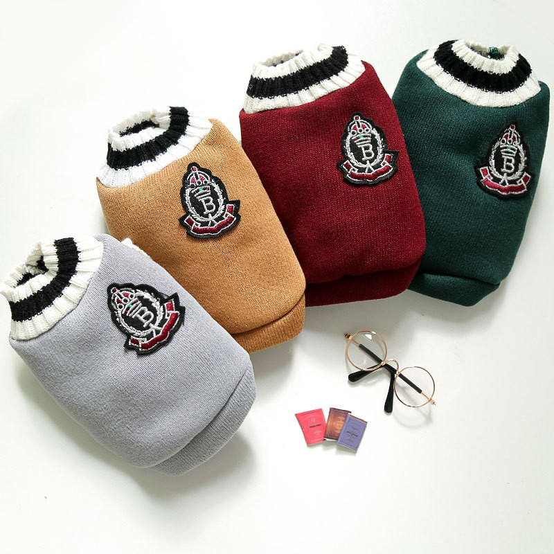 【Ready Stock】 Autumn and Winter Cat Vest College Style Pet Clothing Dog Cat Clothes Dog Clothes Vest Teddy/Pomeranian Supplies rqTy