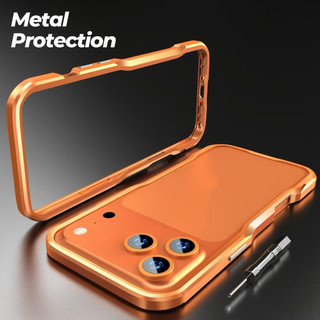 [JLK] Ốp điện thoại ốp lưng bảo vệ bằng nhôm 17ProMax cho iPhone 17 Pro Max 17Air Vỏ khung kim loại chống sốc