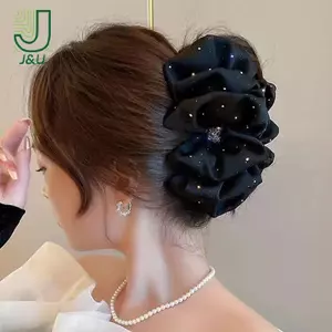Kẹp tóc lớn sáng bóng tinh tế Tính khí Móng vuốt tóc thanh lịch dành cho nữ Bé gái Mũ công chúa Phụ kiện tóc thời trang Quà tặng