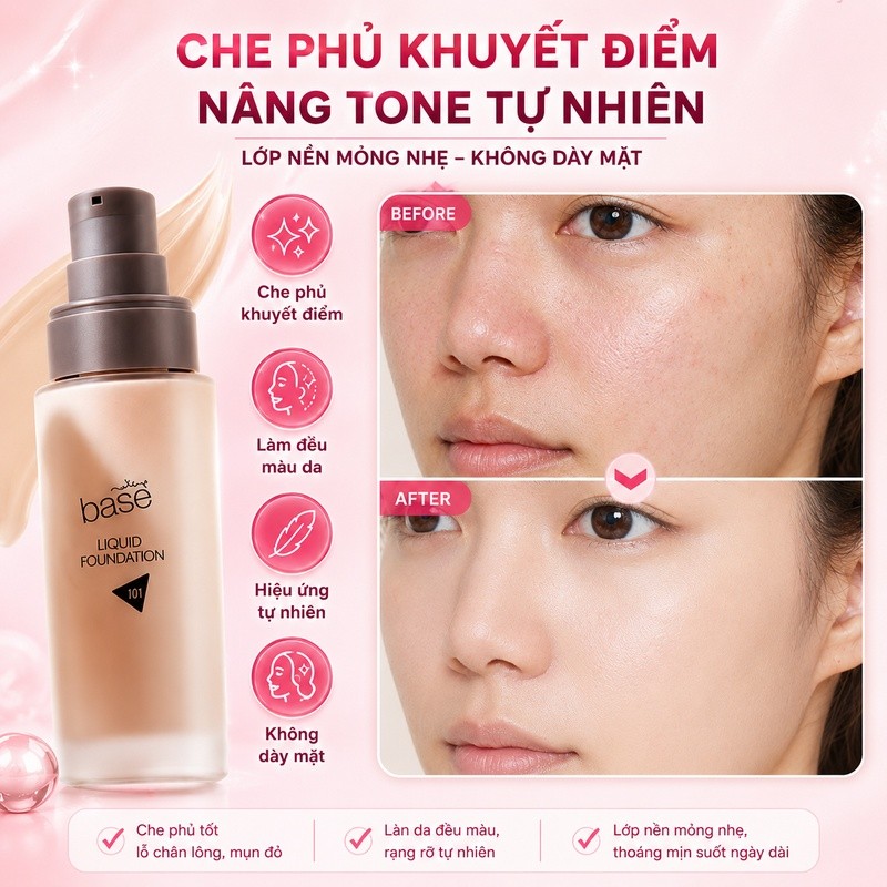 Kem Nền Che Phủ Cao XIXI Mỏng Nhẹ Tự Nhiên, Lâu Trôi 12H, Kiềm Dầu Không Mốc Cho Mọi Loại Da D269