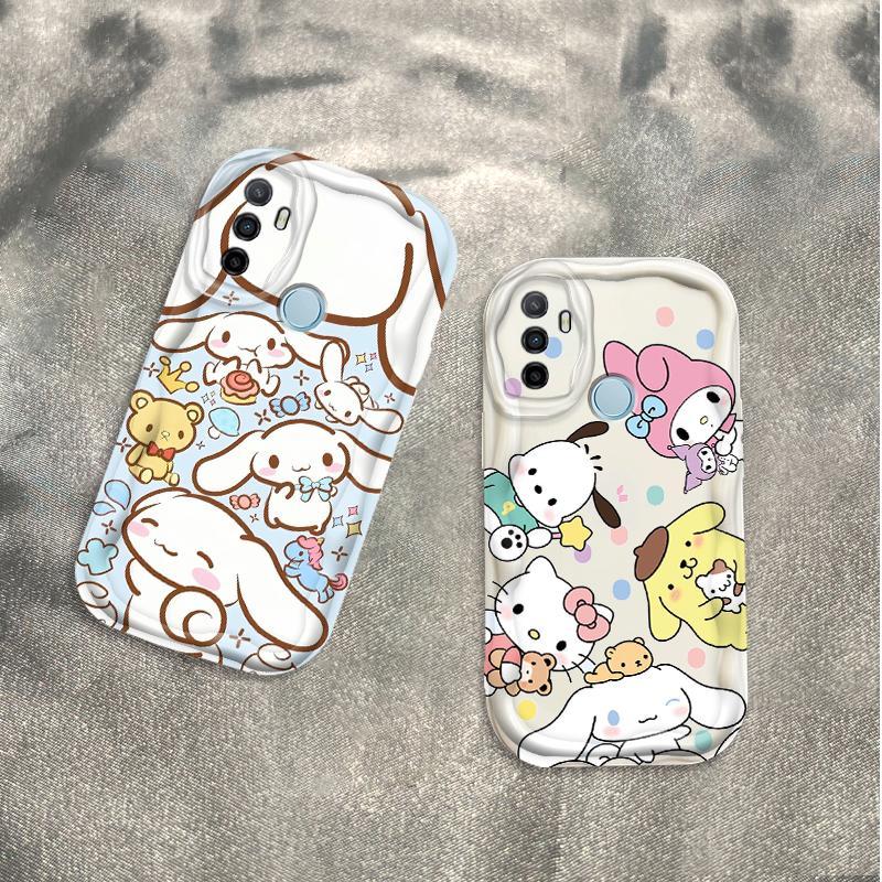 Ốp Silicon Hoạt Hình Cho OPPO A53 A33 2020 A32 3D Điện Thoại Thông Minh Mềm TPU Cinnamoroll Sanrio Ốp Lưng Chống Sốc