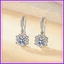 Bông Tai Bông Tuyết Rỗng Phụ Kiện Bé Gái Niche Thời Gian Giả Moissanite Bông Tai