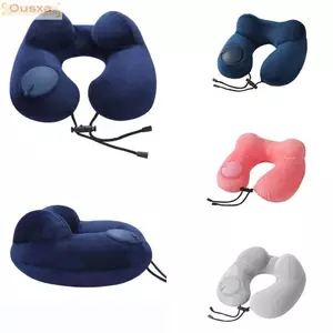 Gối hình chữ U OUSXA, Gối cổ di động tiện dụng, Gối du lịch gấp đôi mềm mại có thể ép phồng để du lịch ngoài trời, du lịch công sở và cắm trại