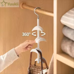 Móc treo có vòm YUUKII, Giá đỡ túi đa chức năng tiết kiệm không gian, Tủ quần áo treo tường túi xách 360 độ bền bỉ