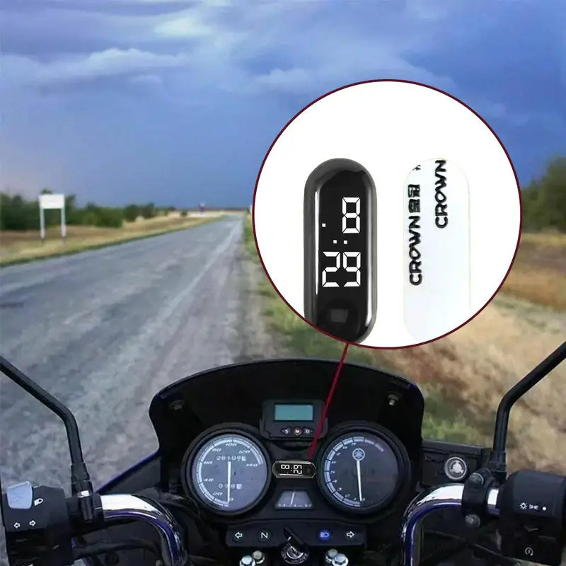 XE DASHBO CLOCK Đồng hồ kỹ thuật số LED Mini Điều khiển cảm ứng Phong trào chống nước Đơn giản Thời trang Hiển thị thời gian đa năng Trang trí nội thất ô tô
