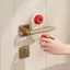 Khóa cốc hút QEARY, Khóa an toàn cửa hút chân không có thể điều chỉnh 3 lỗ, viền mịn tròn không có mũi khoan bằng nhựa rắn không mùi Khóa tay cầm chống trẻ em Chặn cửa mở trẻ em