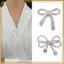 Siyuyan Thanh Lịch Nơ Kim Cương Giả Thổ Cẩm Bule Pin Dành Cho Nữ Bé Gái Nơ Bule Pin Cardigan Kẹp Trang Sức Thổ Cẩm Phụ Kiện VN