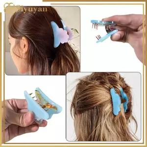 Siyuyan Vuốt Tóc Kẹp Nhựa Silicon Khuôn Kim Loại Hình Học Barrettes Epoxy Khuôn Cho DIY Nhựa Nữ Kẹp Tóc Thủ Công Trang Sức Làm VN