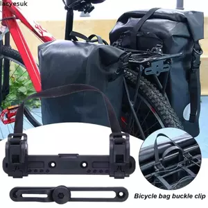 Khóa túi xe đạp LACYESUK, Dây vận chuyển du lịch Pannier Giá đỡ xe đạp Móc túi bên, Webbing di động Kết nối có thể điều chỉnh Lắp đặt dễ dàng Khóa hành lý xe đạp Đường đi xe đạp