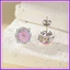 Cao Cấp Thiên Niên Kỷ Cắt Hoa Hồng Hình Bát Giác Màu Hồng Tím Zircon Bông Tai Bông Tai Niche Thiết Kế
