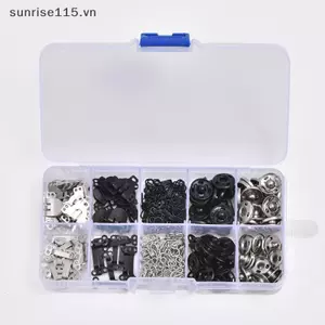 SRVN May Móc Và Mắt Bộ May Nút Chụp DIY Quần Áo Nút May Đóng Cửa Snaps Bộ Túi Quần Áo May Thủ Công.