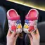 Size20-35 Peppa Pig Hoạt Hình Trẻ Em Lỗ Giày Trang Bé Gái Đế Mềm Dép Cho Mùa Hè Ngoài Trời
