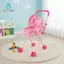 Gamchiano Đồ Chơi Búp Bê Pram Mịn Cán Bánh Xe Gấp Đồ Chơi Pram Tay Cầm Công Thái Học Cho Trẻ Em 3-6