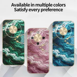 Ốp YJD Cho Honor X9d X9C X9B Họa Tiết Da Đá Cẩm Thạch Dòng Da Mạ Điện Cạnh Chống Rơi Vỏ Điện Thoại