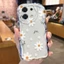 Ốp Lưng Cho Xiaomi Redmi 12C 9 9A 10 10C A5 A7 Pro Note 10 11 Pro 10S 11S Vỏ Hoa Cúc Dâu Tây Chống Sốc TPU Chống Rơi 3D Sóng Cong Cạnh Họa Tiết Silicon Mềm Mại